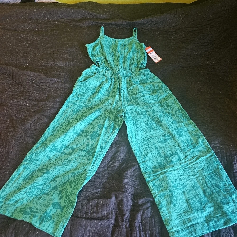 cat and jack‎ sea foam scarf print romper